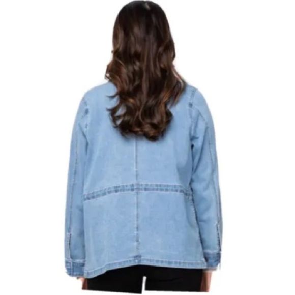 Judy Blue Zip Up Denim Jean Jacket - Picture 2 of 12